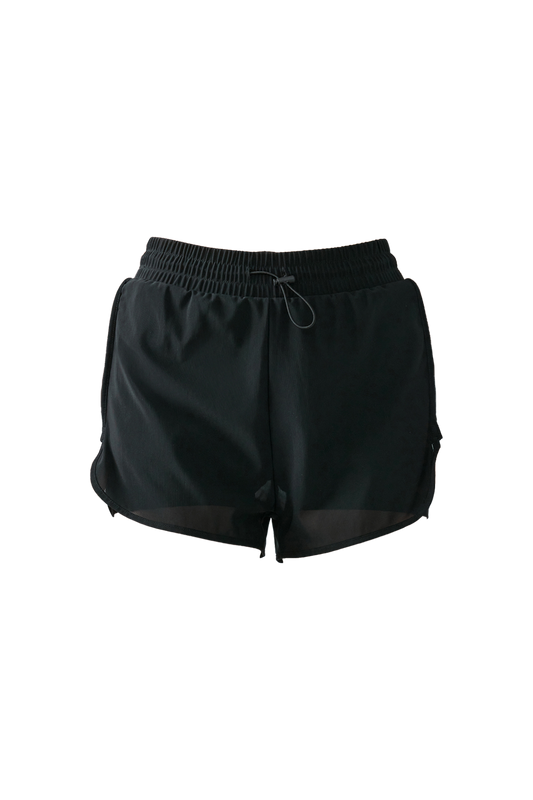 Layered Mesh Shorts BLACK