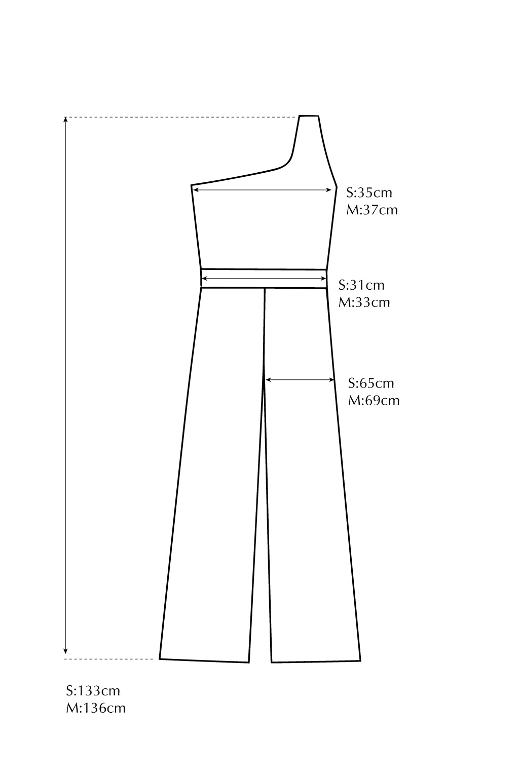 Oneshoulder All-in-one AZUKI